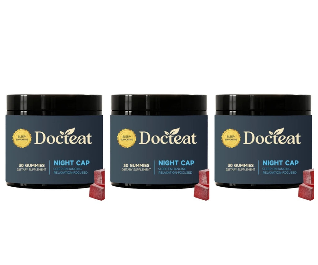 Docteat Sleep Gummies 30ct – Magnesium, GABA & Chamomile Sleep Support Gummies Qst 90 Count(Pack of 3)