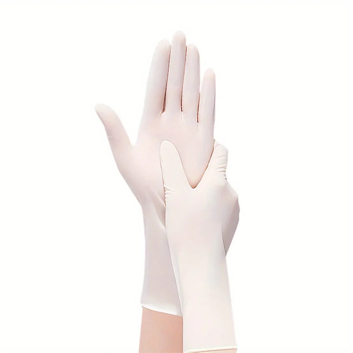 50-Pack Disposable Nitrile Gloves for Cleaning & Gardening Disposable Nitrile Gloves Qme White XL 100PCS