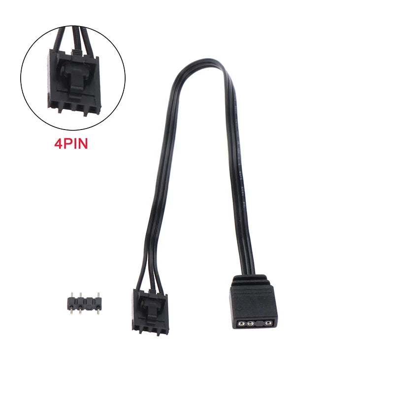 Corsair RGB to ARGB 4-Pin 3-Pin Adapter Cable – 28cm RGB Adapter Cable Qme 4pin
