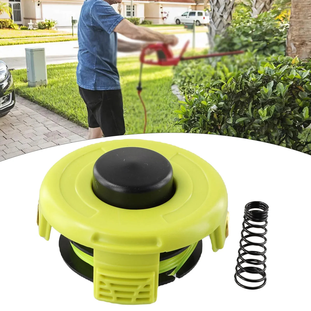 Trimmer Spool Line Cover & Spring Set RAC118 RLT3525S Trimmer Spool Replacement Qme Default Title