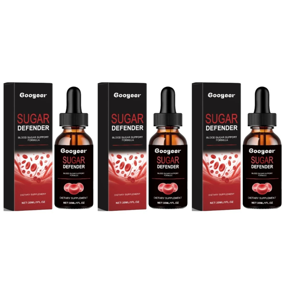 Sugar Defender Drops – Grape & Loquat Extract Wellness, 30ml Herbal Liquid Supplement Qst 90ml(Pack of 3)