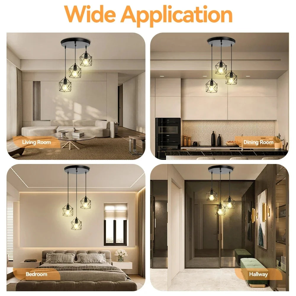Vintage Nordic LED Chandelier Pendant Ceiling Hanging Lamp LED Pendant Chandelier Qme