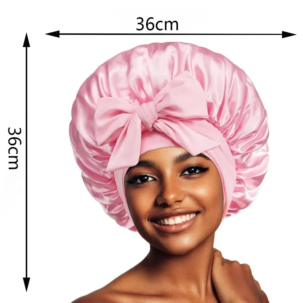 Women's Satin Sleep Cap Night Hair Bonnet – 5 Colors Satin Sleep Bonnet Qme