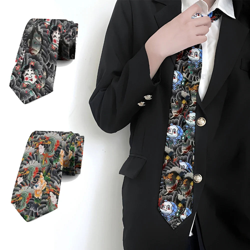 3D Print Harajuku Unisex Novelty Necktie – 6 Colors Novelty Necktie Qme