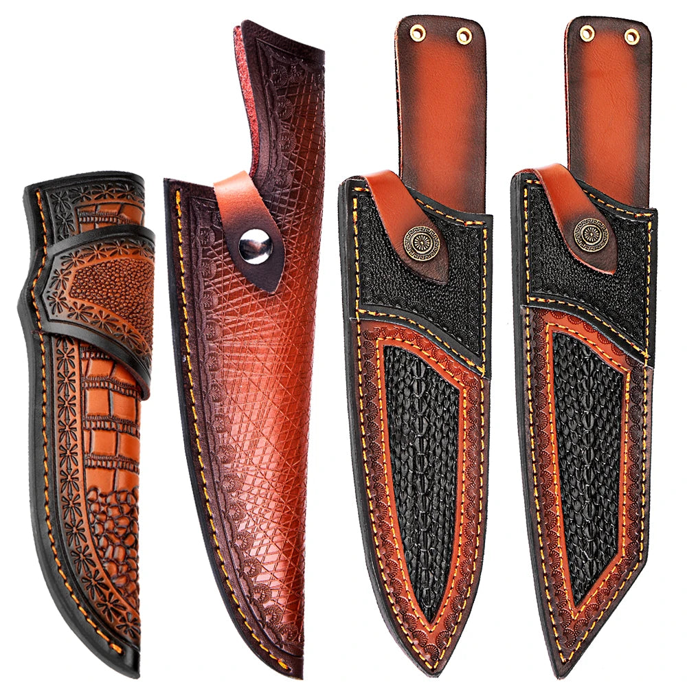 Premium Leather 8-Inch Kitchen Knife Sheath & Belt Holster Knife Sheath Qst