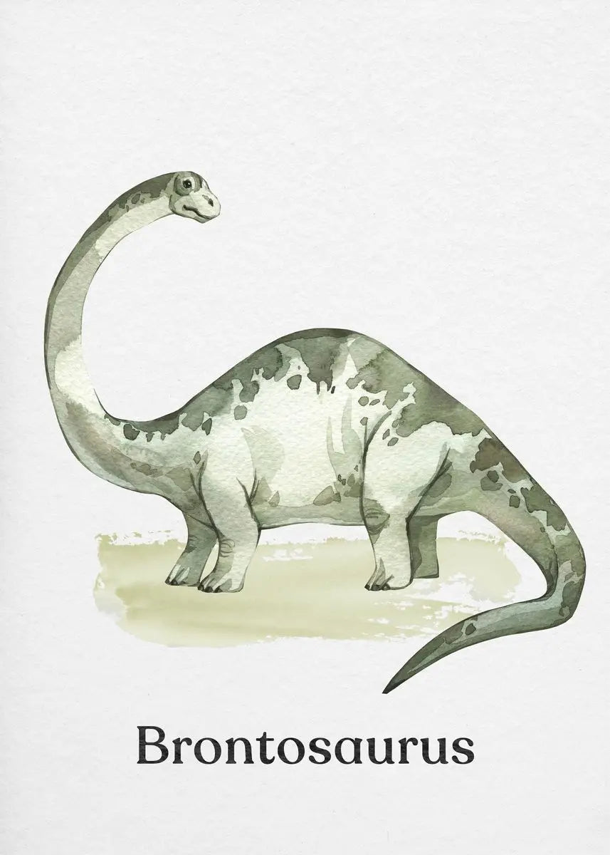 Watercolor Dinosaur Canvas Wall Art for Nursery & Kids' Room Canvas Wall Art Qst H 40X60cm No Framed