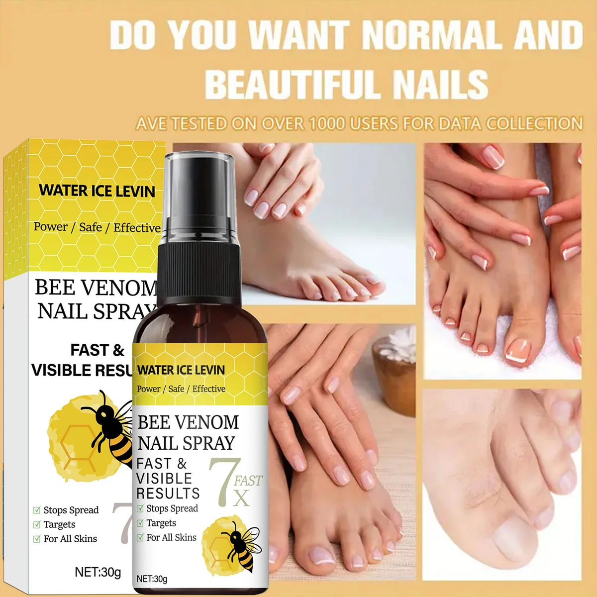 Bee Venom Nail Spray – Strengthen & Visibly Improve Nails Nail Treatment Spray Qme
