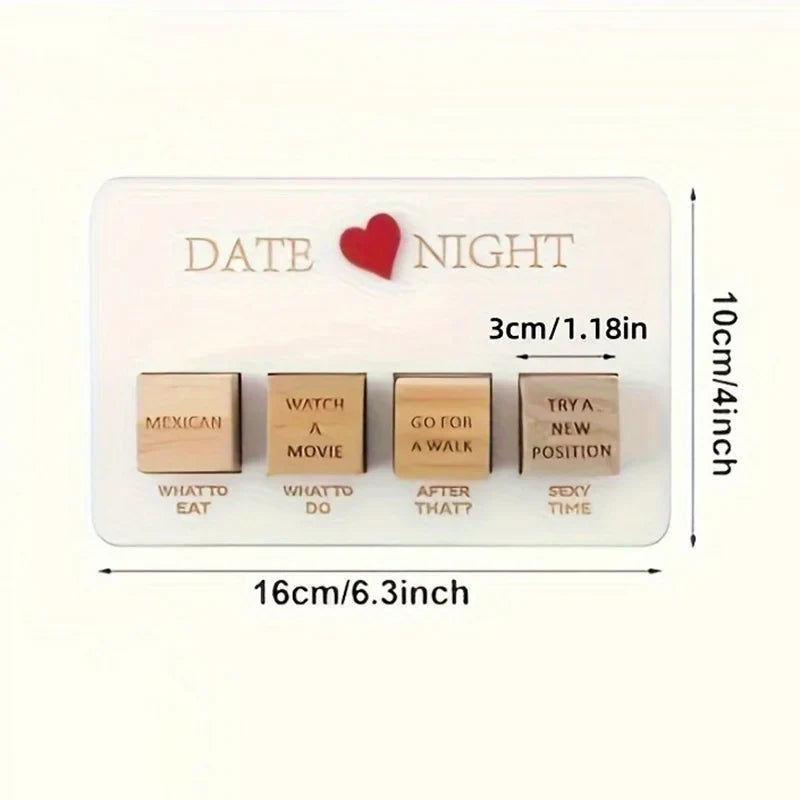 Date Night Dice After Dark Edition – Wooden Couples Game Couples Dice Game Qme