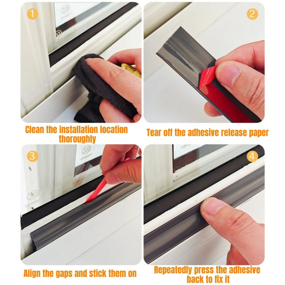 2M Silicone P-Type Window & Door Sealing Strip | Weatherstrip Window Door Seal Strip Qme