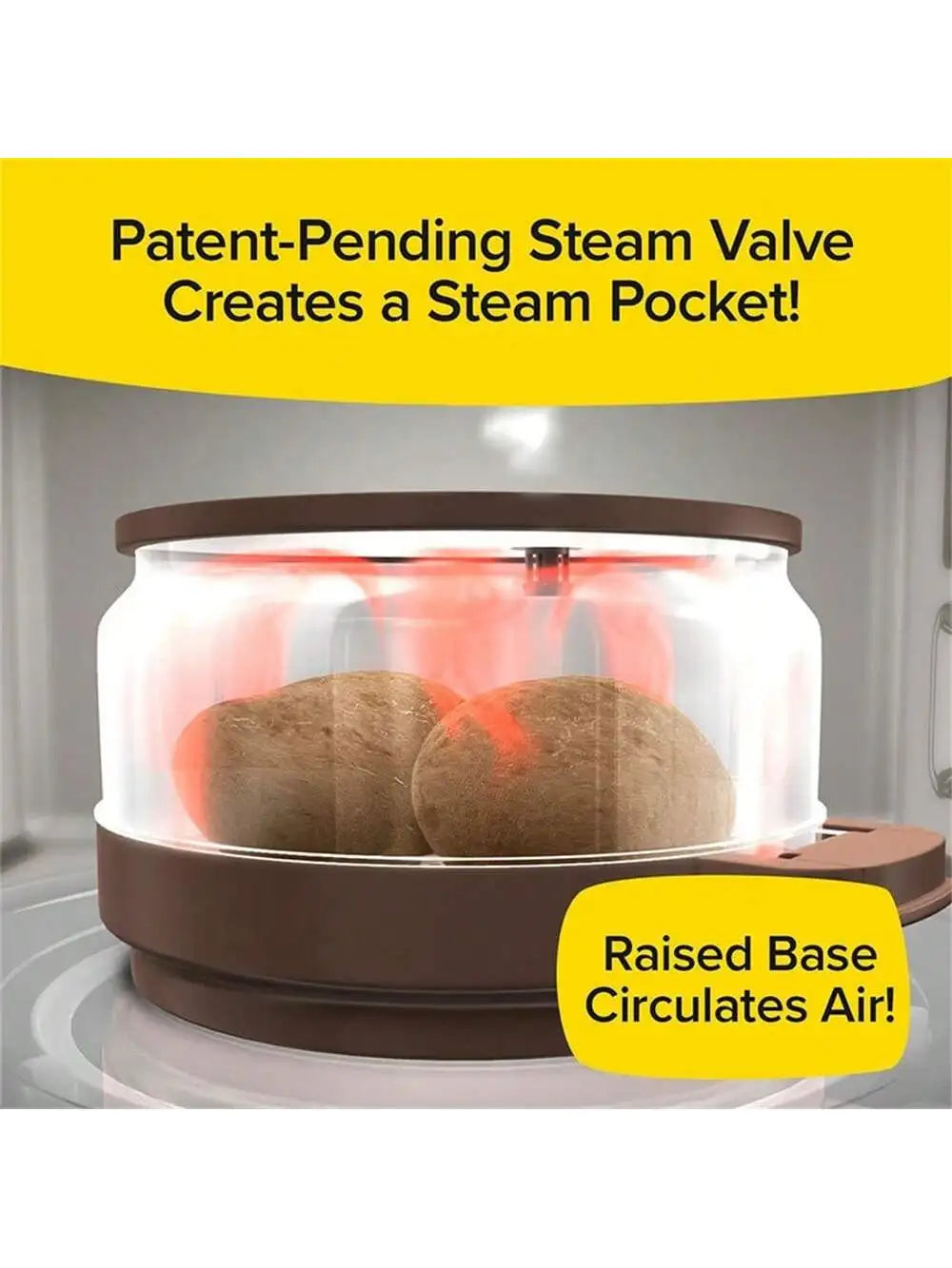 Glass Microwave Bacon & Potato Baking Jar | Food Storage Glass Baking Jar Qme