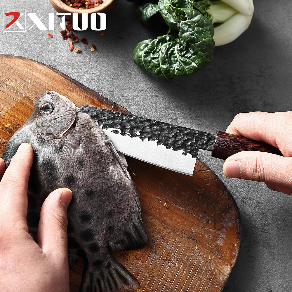 XITUO Fillet Knife – High Carbon Steel Boning Knife 11.5" Fillet Knife Qst