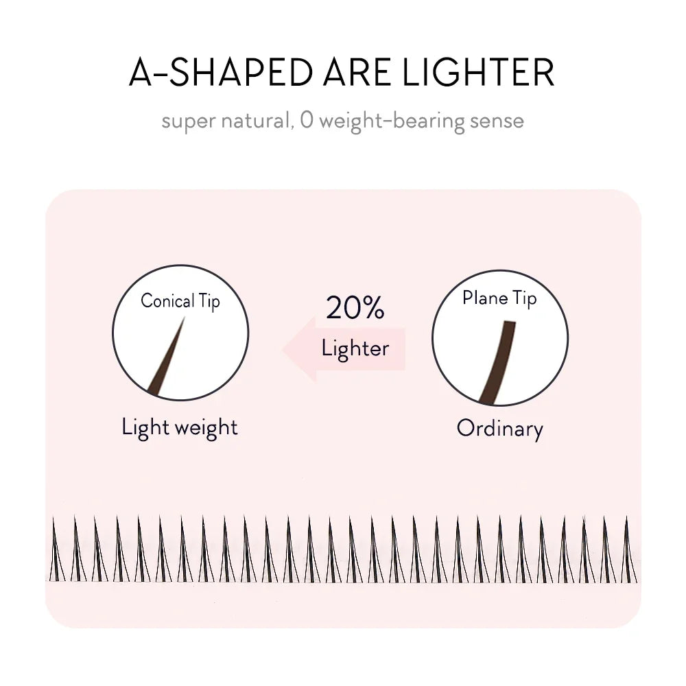 NATUHANA M-Shape Premade Volume Fan Lashes – Natural & Fluffy Premade Volume Lashes Qme