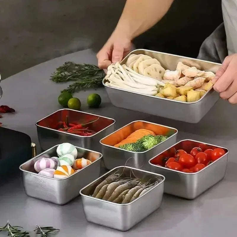 Stainless Steel Airtight Food Storage Containers with Lids Food Storage Containers Qme