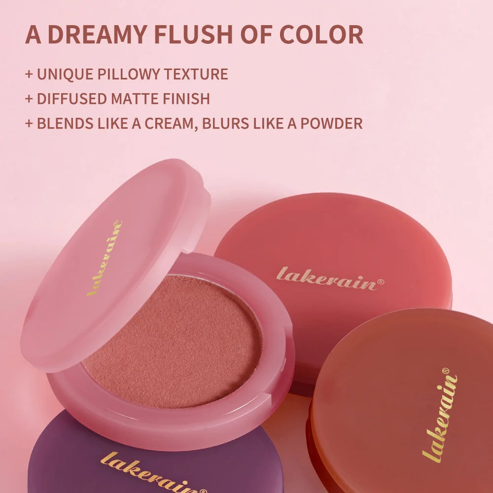 Bouncy Matte Cream Blush with Brush – Buildable Soft Focus Cream Blush Qst
