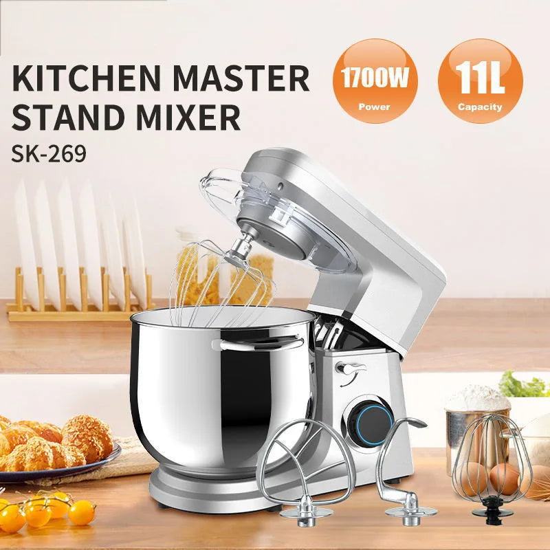 HAOYUNMA 11L Stand Mixer – 6-Speed Electric Dough & Food Mixer Stand Mixer Qst