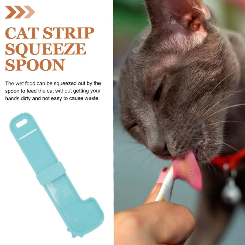 Cat & Dog Squeeze Feeding Spoon – Safe No-Mess Treat Dispenser Pet Feeding Spoon Qme