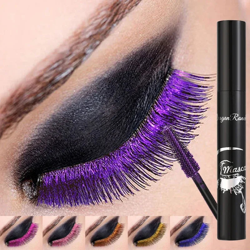 Colorful Glitter Mascara – Waterproof, Long-Lasting, 8 Shades Colored Glitter Mascara Qme