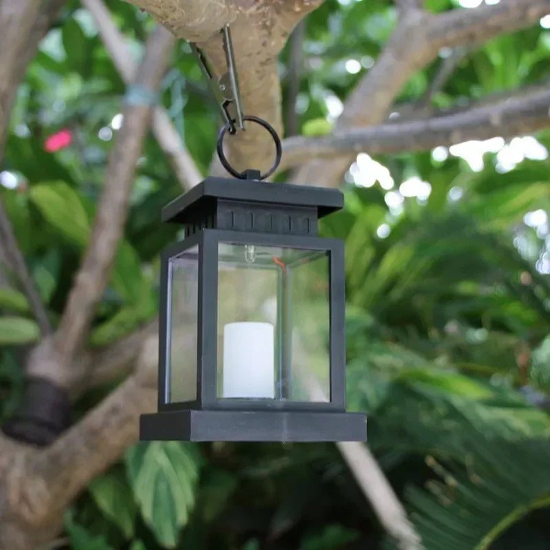 Retro Solar Palace Lantern Outdoor Hanging Garden Light Solar Garden Lantern Qme