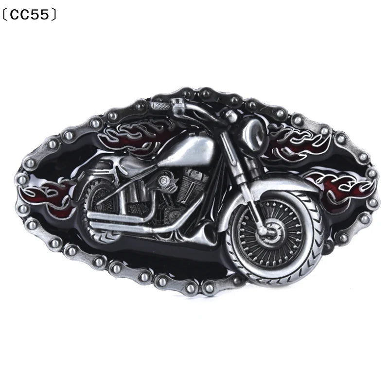 Men's Vintage Motorcycle Cowboy Alloy Belt Buckle CC55 Belt Buckle Qst