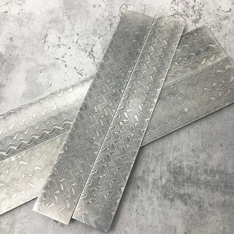 Damascus Steel Billet 22cm Water Wave Pattern – DIY Knife Making Knife Making Billet Qst