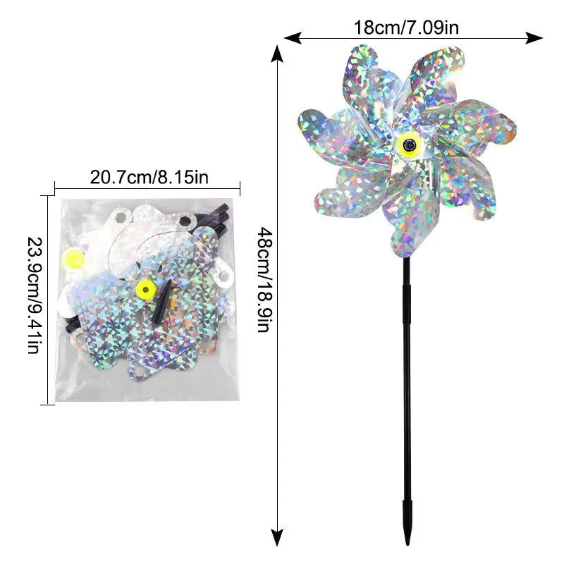 Reflective Bird Repellent Windmill – Garden & Lawn Decor Garden Wind Spinner Qme