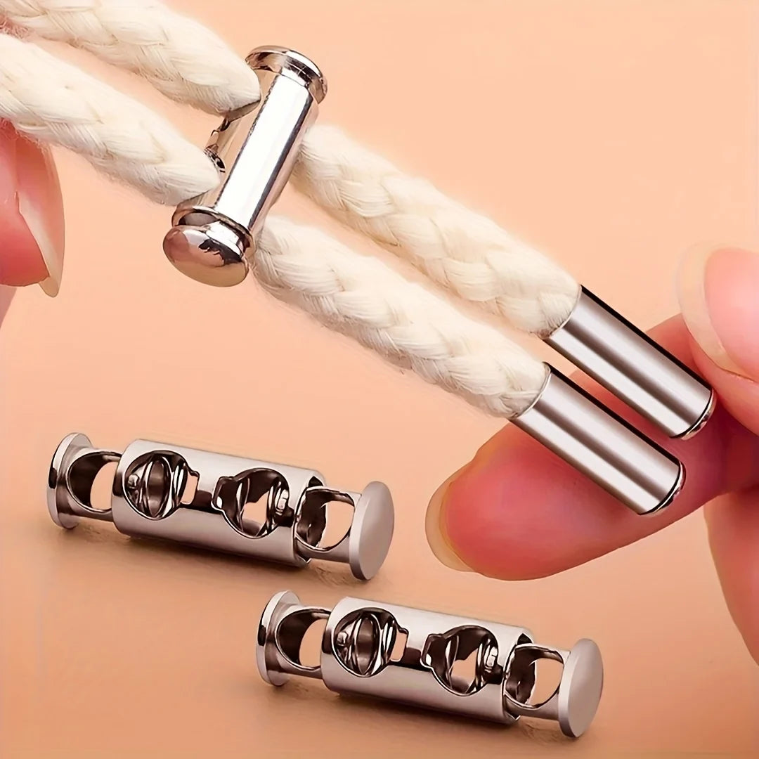 Spring Buckle Rope Lock Clips for Shoelaces, Hoodies & Cords Cord Lock Clips Qme
