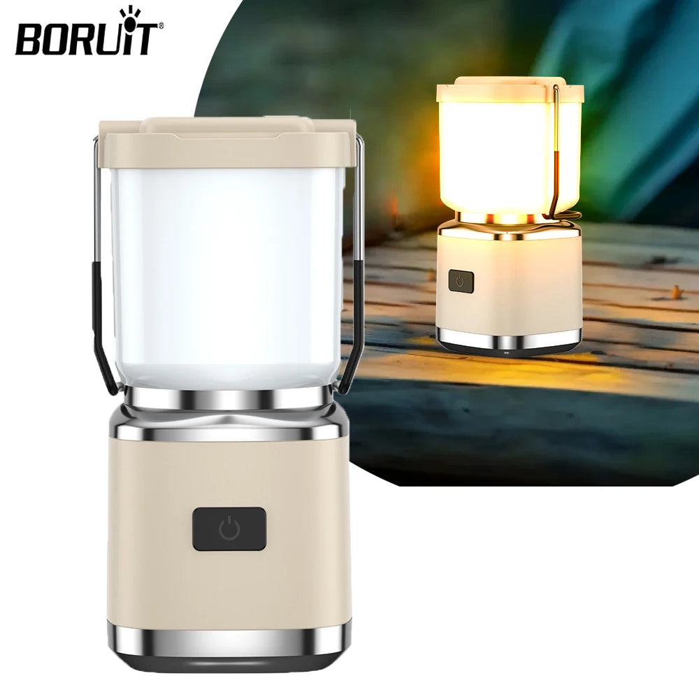 BORUiT Rechargeable Camping Lantern – Waterproof Portable LED Light Camping Lantern Qst