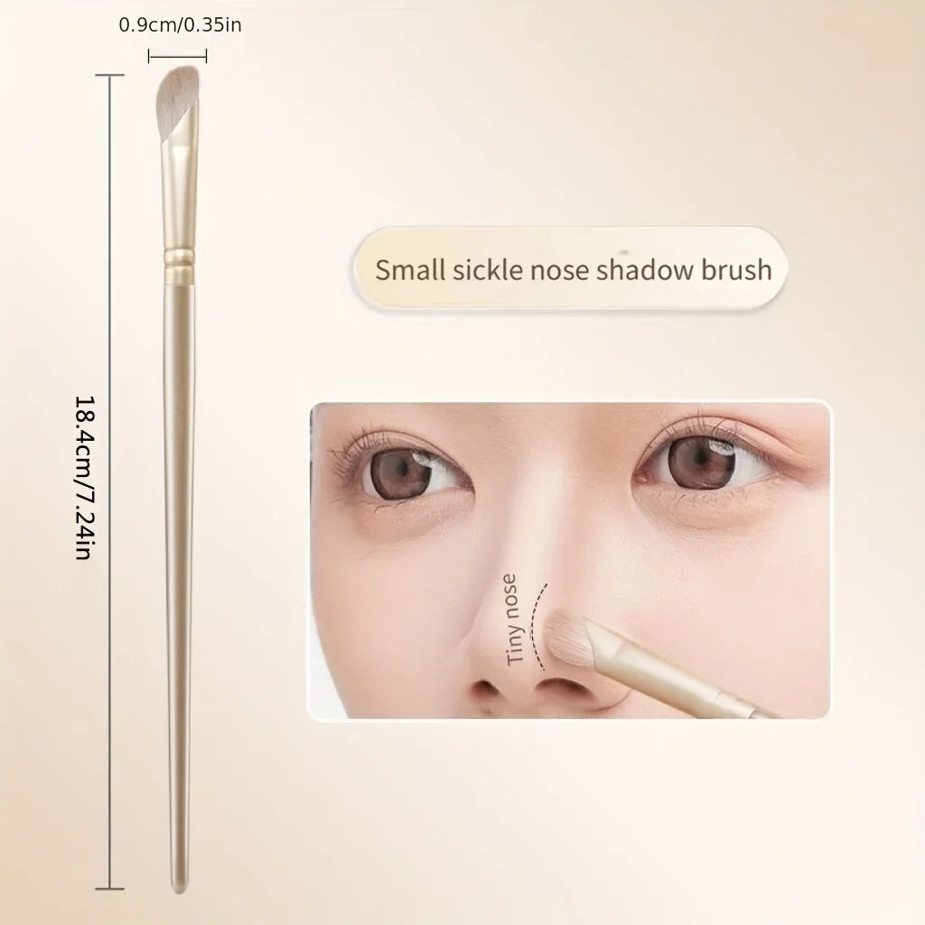 Sickle Shape Angled Nose Contour Brush – Soft Synthetic Makeup Contour Brush Qme