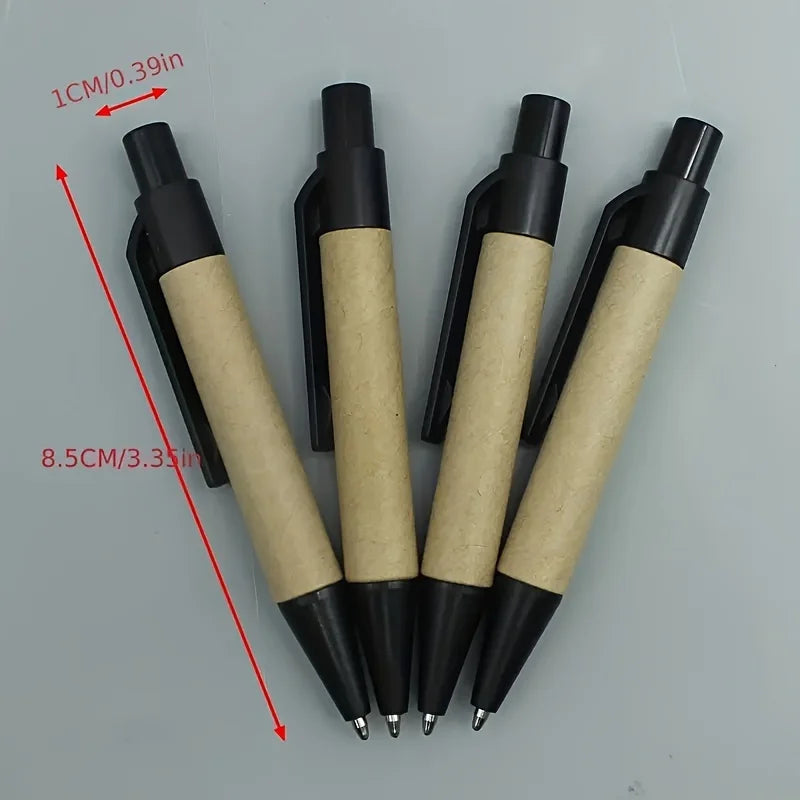 Eco-Friendly Recycled Paper Ballpoint Pen | Black Ink Mini Ballpoint Pen Qme