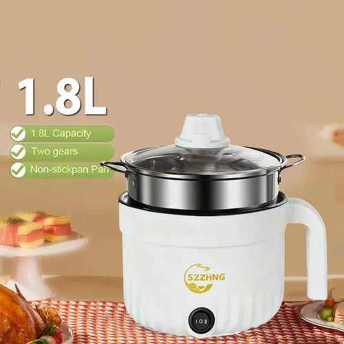 1.8L Non-Stick Electric Rice Cooker & Steamer – Compact Electric Rice Cooker Qme