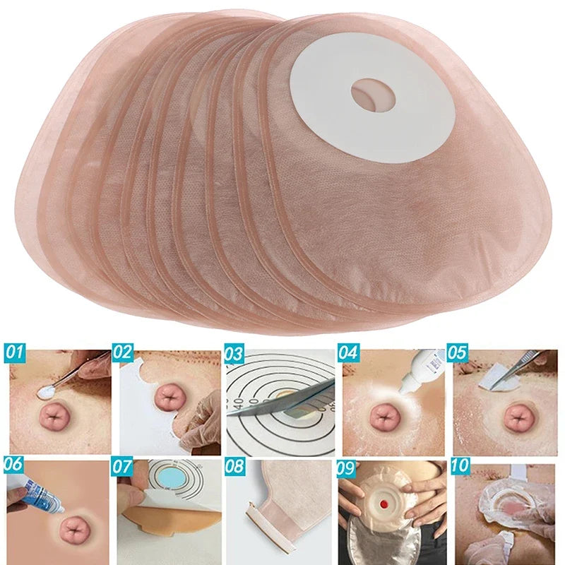 Drainable Disposable Ostomy Bag | Single Pouch Colostomy System Drainable Ostomy Bag Qme