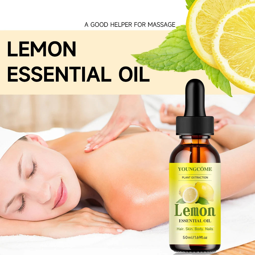 YOUNGCOME Lemon Essential Oil – Face & Hair Moisturizing Serum Face & Hair Serum Qst