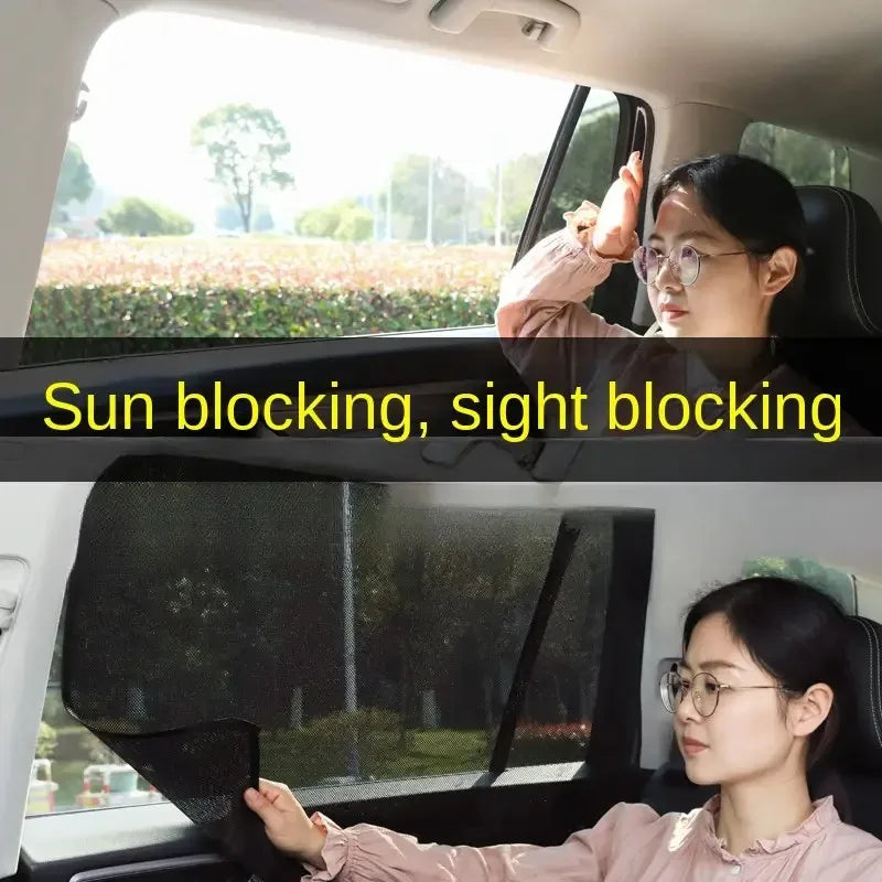 Retractable Magnetic Mesh Car Sunshade – RV Window Insulation Car Window Sunshade Qme