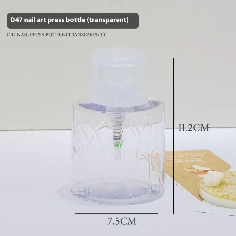 Refillable Lockable Pump Dispenser Bottle | Nail & Makeup Pump Dispenser Bottle Qme Transparent
