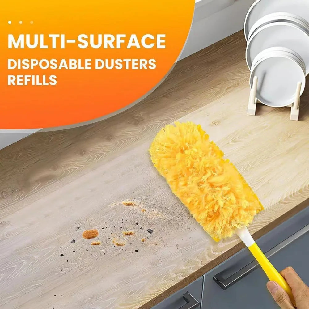 Double-Sided 360° Microfiber Ceiling & Corner Duster Microfiber Duster Qme