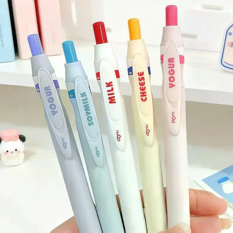 Milk Bottle Gel Pens – Large Capacity Quick-Drying Set of 2 Gel Pen Set Qme