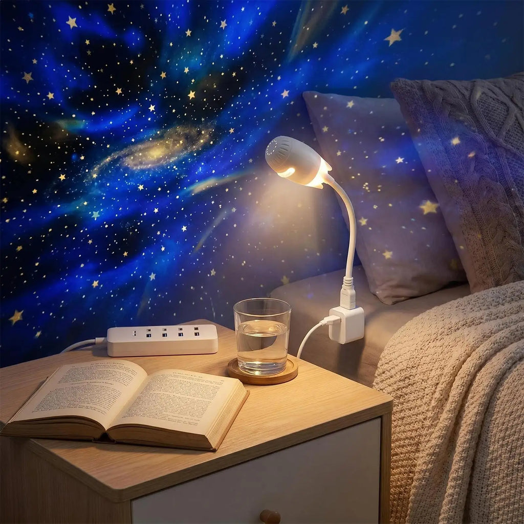 Galaxy Projector Night Light USB Dimmable Gooseneck Lamp Galaxy Projector Lamp Qme