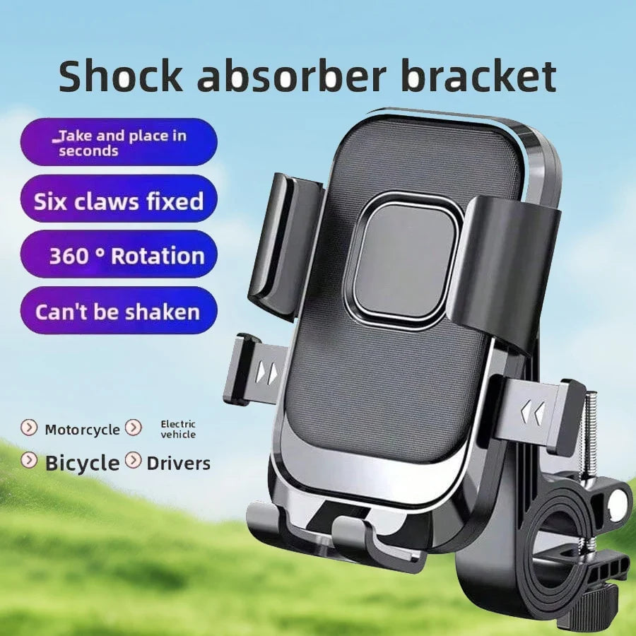 Rotating Bike & Motorcycle Phone Holder | Snap-On Handlebar Mount Handlebar Phone Mount Qme