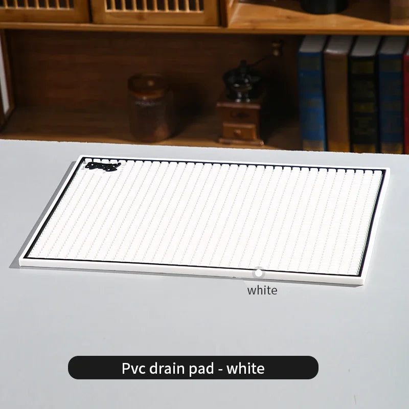 BINCOO Coffee Bar Mat Set – Anti-Slip Silicone Tamper Station Coffee Bar Mat Set Qst white
