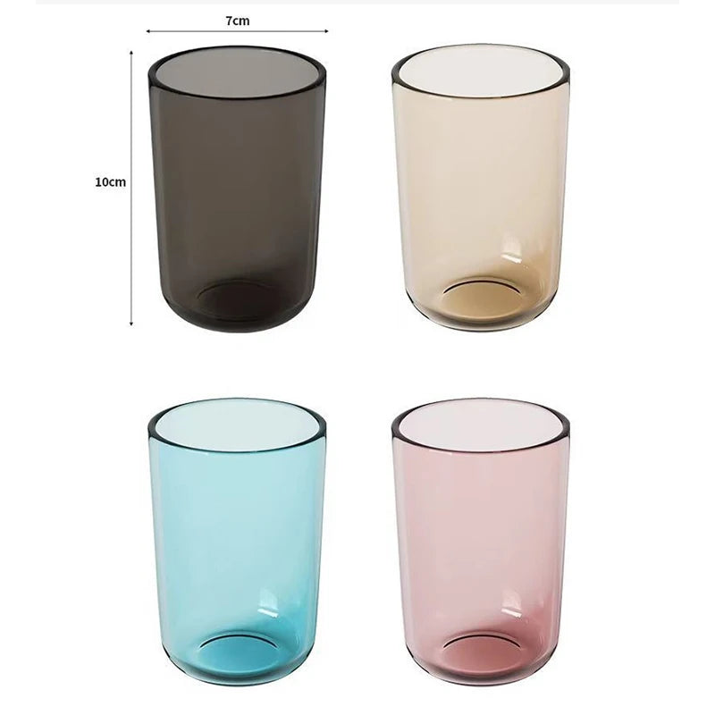 Nordic Transparent Mouthwash Cup – Large Capacity Plastic Bathroom Rinse Cup Qst