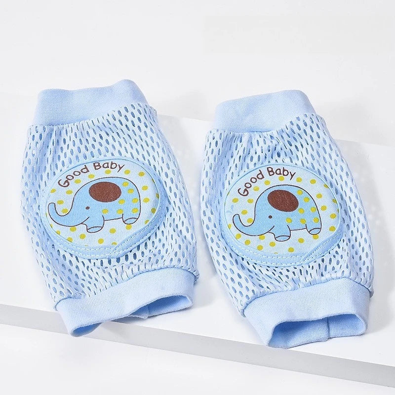 Baby Knee Pads 0–3Y Soft Cotton Crawling Leg Warmers 1 Pair Baby Knee Pads Qst SKY BLUE