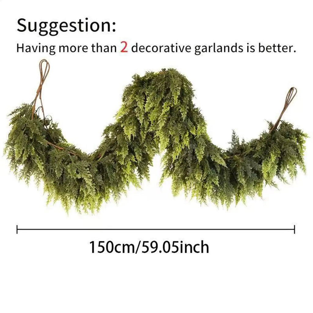Artificial Green Pine Christmas Garland – Fireplace & Mantel Christmas Garland Qme