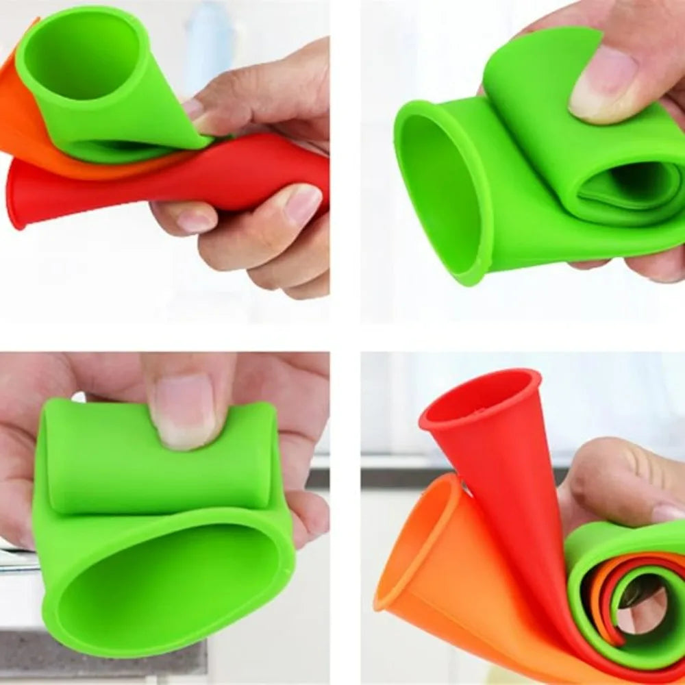Silicone Popsicle Molds with Lid – 6-Pack DIY Ice Lolly Maker Popsicle Mold Set Qme