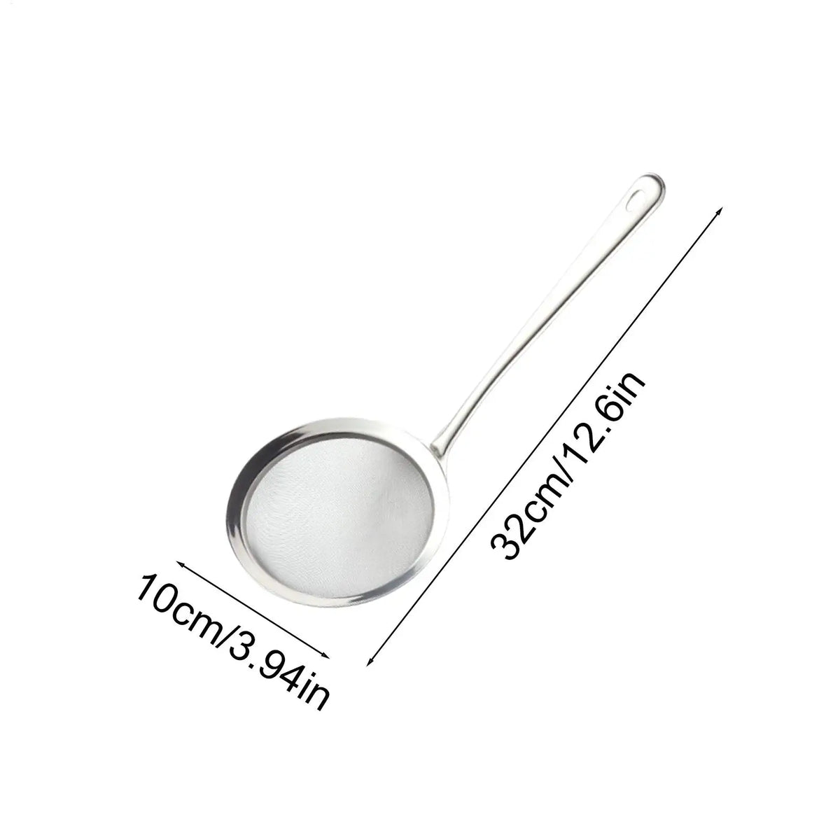 Fine Mesh Sieve Colander with Handle – Stainless Steel Sifter Mesh Sieve Colander Qme