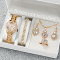 Women's Full Diamond Gold Steel Band Quartz Watch Women's Fashion Watch Qme 1