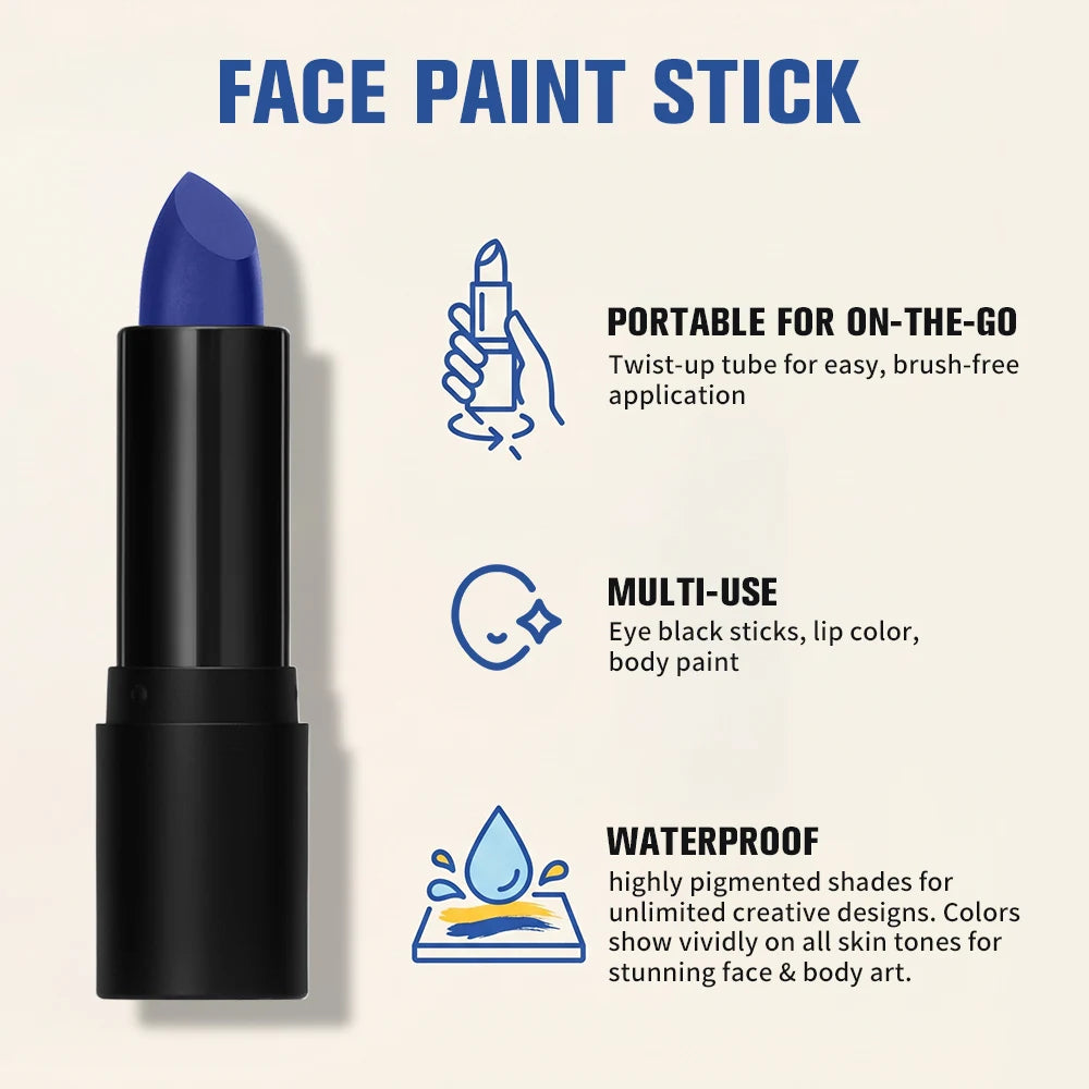 Football Face Paint Stick – Temporary Body Art for Sports & Events Face & Body Paint Qst