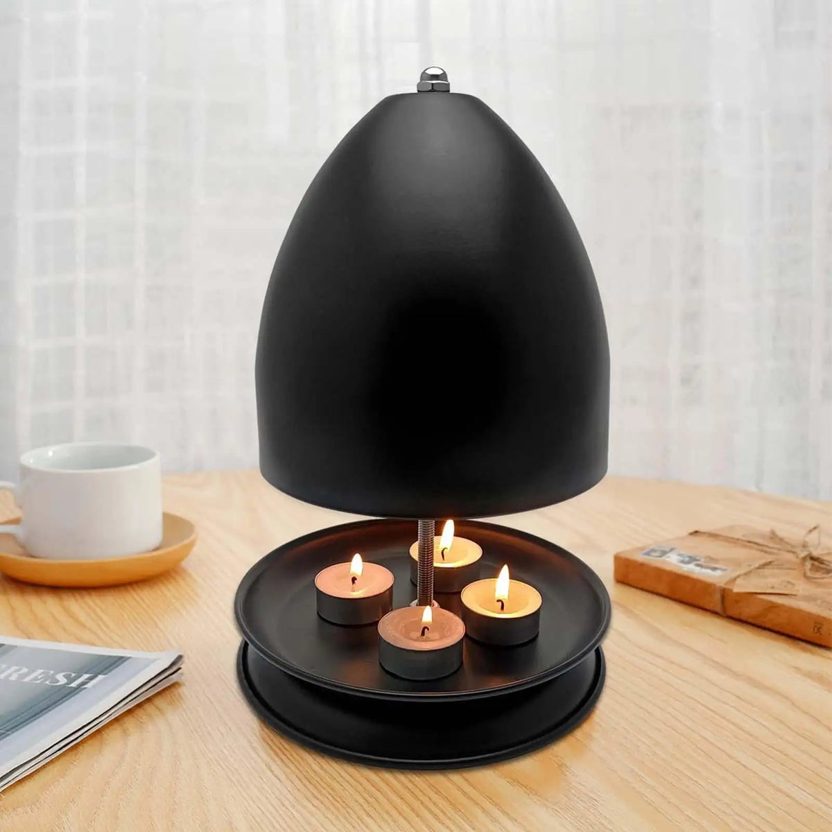 Metal Tea Light Heater & Candle Warmer – Large Base Oven Candle Warmer Stand Qme