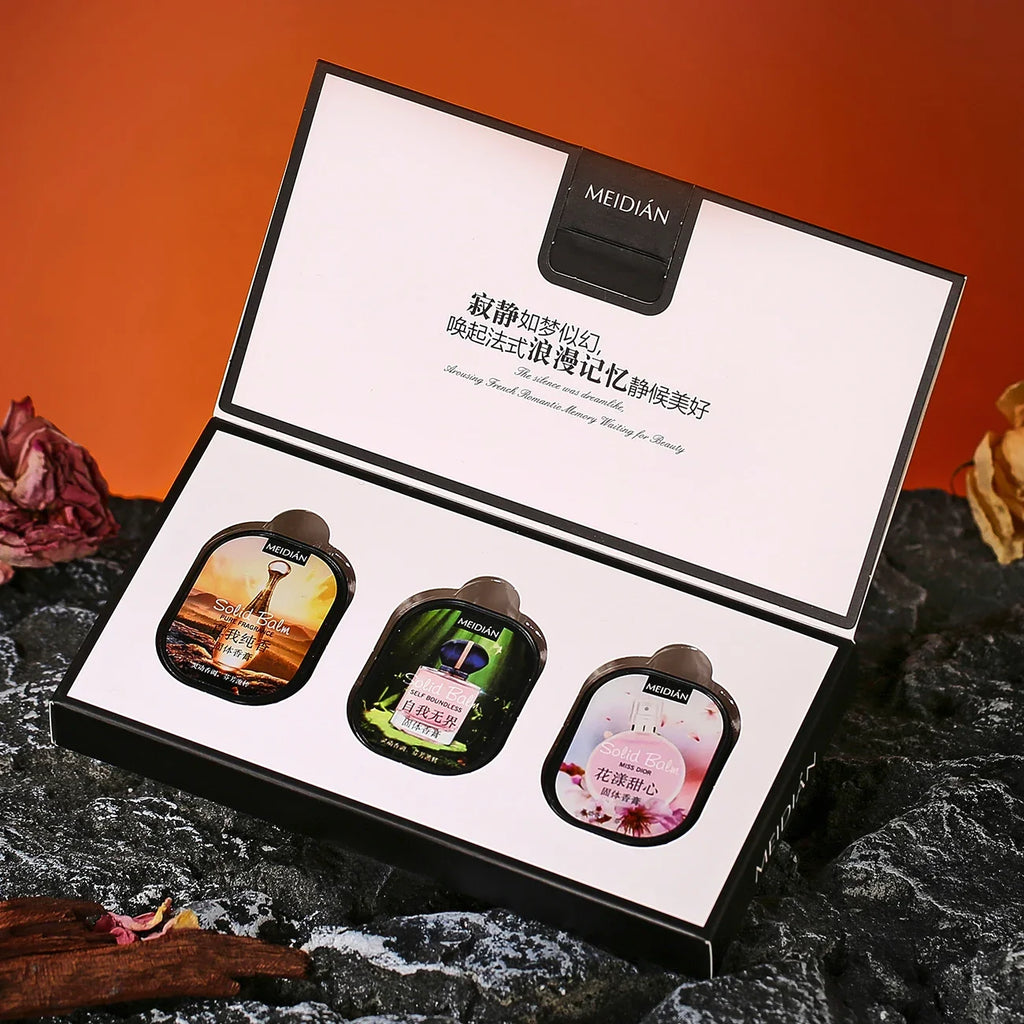 Qme Solid Fragrance Cream – Portable Long-Lasting Perfume Solid Fragrance Cream Qme 3PCS