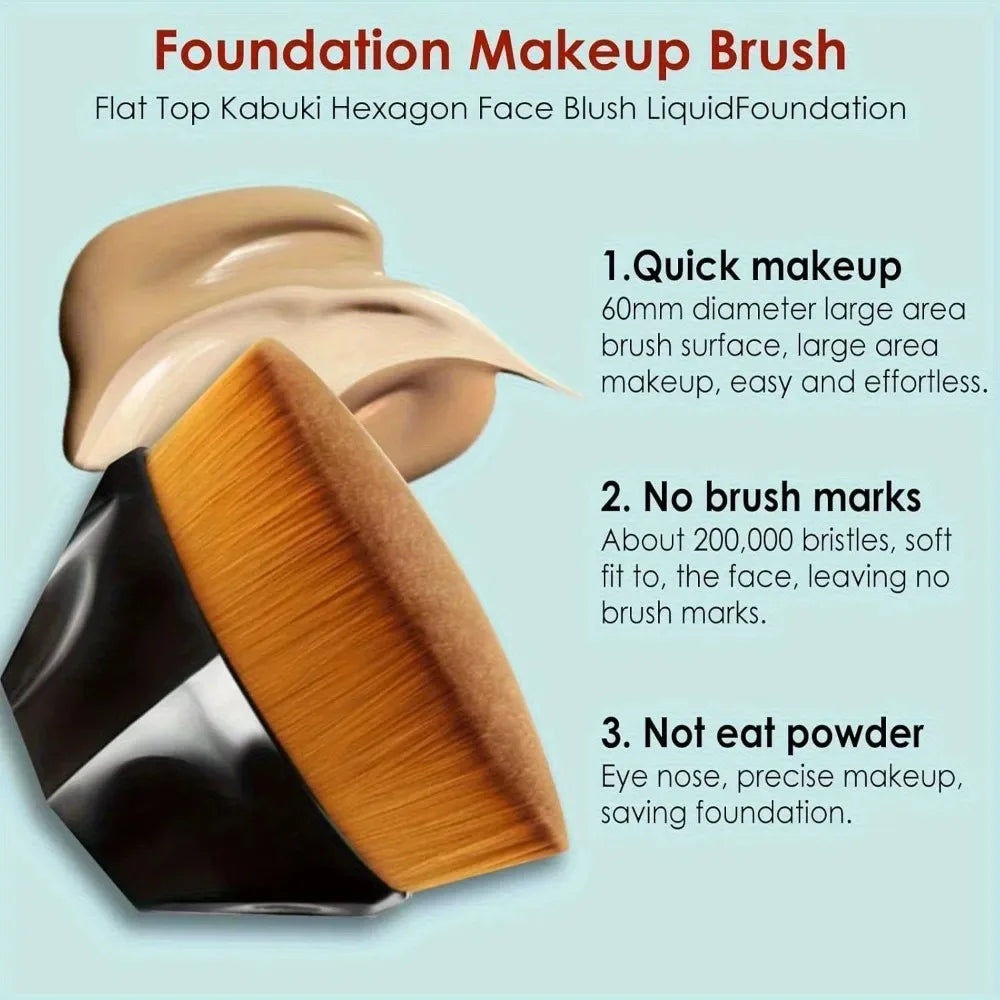 Magic Density Fiber Makeup Brush – Soft Portable Foundation Tool Foundation Makeup Brush Qme