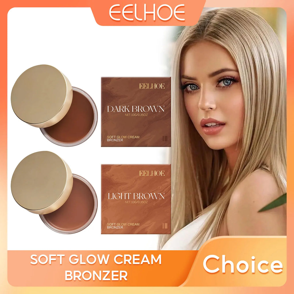 EELHOE Self-Tanning Bronzer Cream – Waterproof & Long-Lasting Self-Tanning Bronzer Qst Light Brown